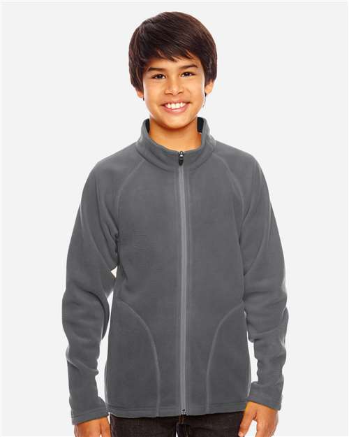 Team 365 Youth Campus Microfleece Jacket - TT90Y Sport Graphite