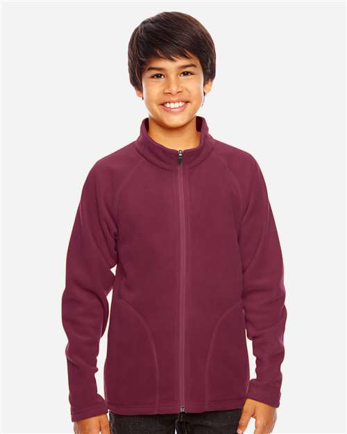 Team 365 Youth Campus Microfleece Jacket - TT90Y Sport Maroon