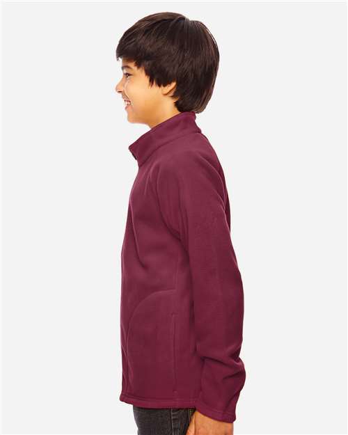 Team 365 Youth Campus Microfleece Jacket - TT90Y Sport Maroon