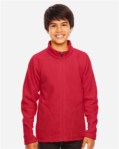 Team 365 Youth Campus Microfleece Jacket - TT90Y Sport Red