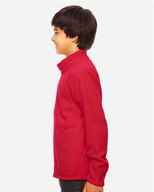 Team 365 Youth Campus Microfleece Jacket - TT90Y Sport Red