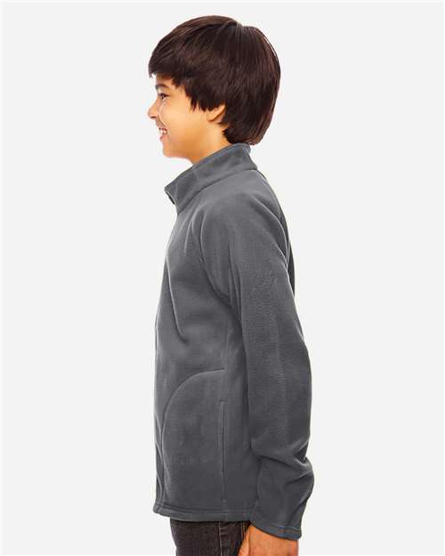 Team 365 Youth Campus Microfleece Jacket - TT90Y Sport Graphite