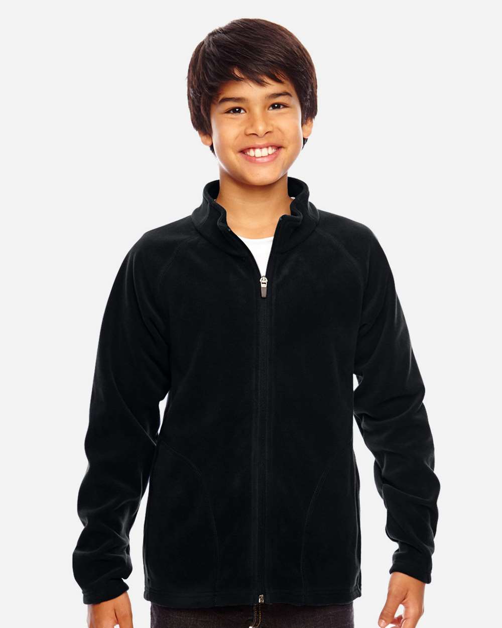 Team 365 Youth Campus Microfleece Jacket - TT90Y Black
