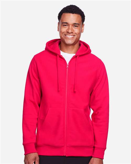 Team 365 Unisex Zone HydroSport™ Heavyweight Full-Zip Hooded Sweatshirt - TT95 Sport Red