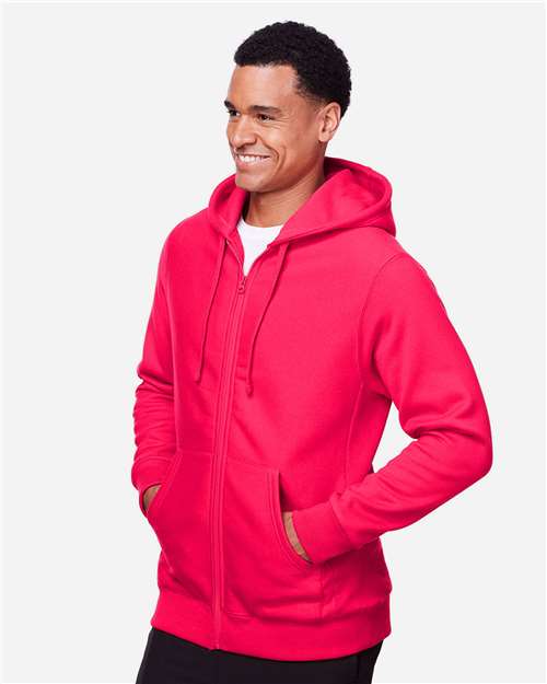 Team 365 Unisex Zone HydroSport™ Heavyweight Full-Zip Hooded Sweatshirt - TT95 Sport Red