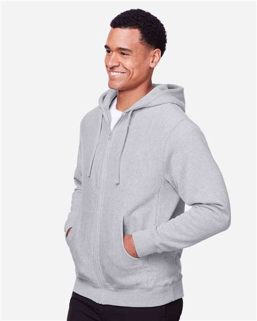 Team 365 Unisex Zone HydroSport™ Heavyweight Full-Zip Hooded Sweatshirt - TT95 Athletic Heather