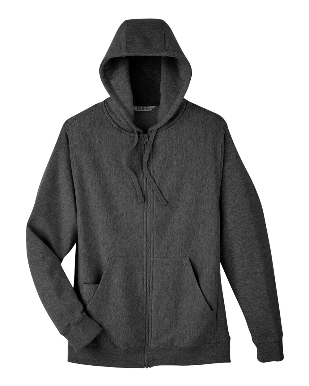 Team 365 Unisex Zone HydroSport™ Heavyweight Full-Zip Hooded Sweatshirt - TT95 Dark Grey Heather