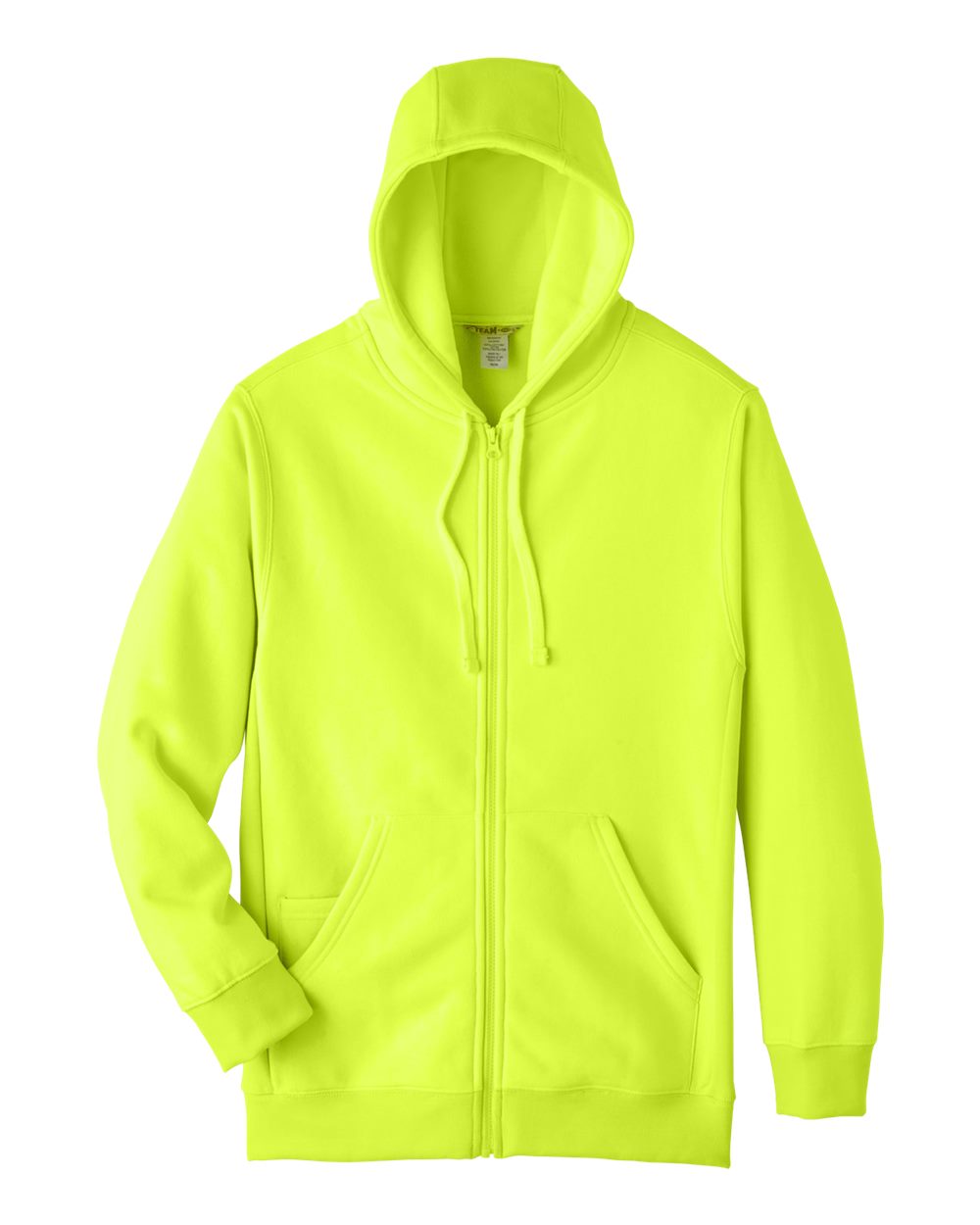 Team 365 Unisex Zone HydroSport™ Heavyweight Full-Zip Hooded Sweatshirt - TT95 Safety Yellow