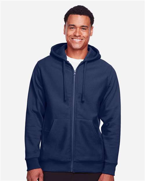 Team 365 Unisex Zone HydroSport™ Heavyweight Full-Zip Hooded Sweatshirt - TT95 Sport Dark Navy