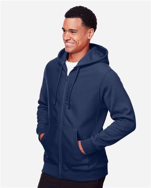 Team 365 Unisex Zone HydroSport™ Heavyweight Full-Zip Hooded Sweatshirt - TT95 Sport Dark Navy