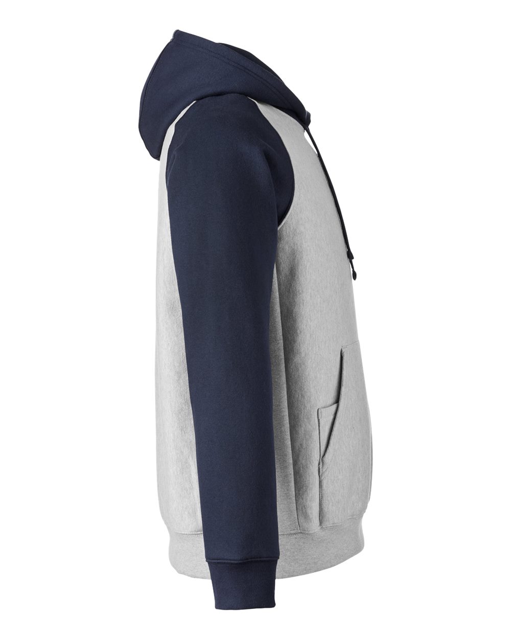 Team 365 Unisex Zone HydroSport™ Heavyweight Colorblock Hooded Sweatshirt - TT96CB Athletic Heather- Sport Dark Navy