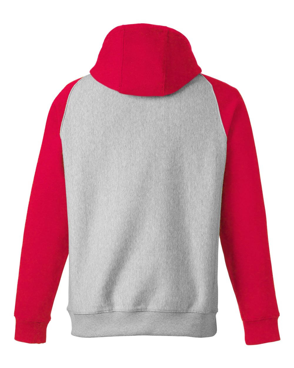 Team 365 Unisex Zone HydroSport™ Heavyweight Colorblock Hooded Sweatshirt - TT96CB Athletic Heather- Sport Red