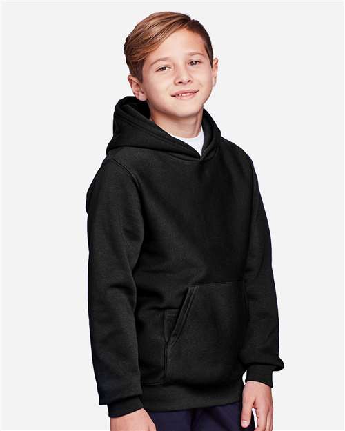 Team 365 Youth Zone HydroSport™ Heavyweight Hooded Sweatshirt - TT96Y Black