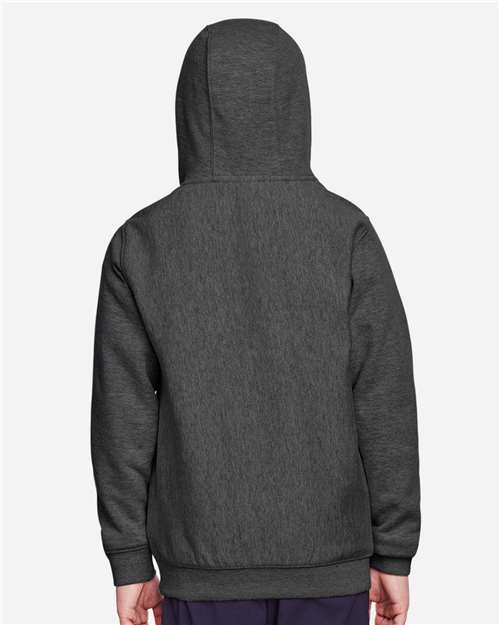 Team 365 Youth Zone HydroSport™ Heavyweight Hooded Sweatshirt - TT96Y Dark Grey Heather