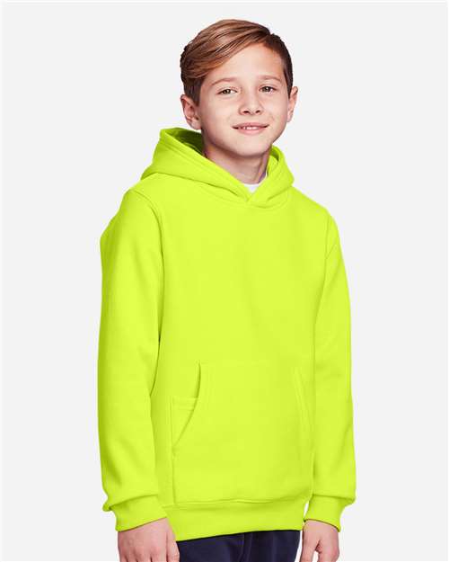 Team 365 Youth Zone HydroSport™ Heavyweight Hooded Sweatshirt - TT96Y Safety Yellow