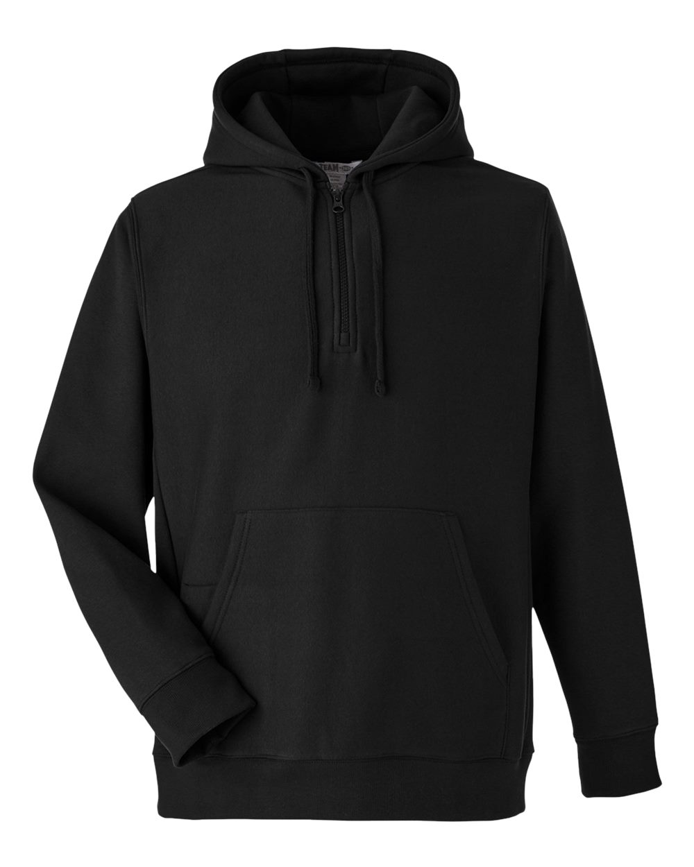 Team 365 Unisex Zone HydroSport™ Heavyweight Quarter-Zip Hooded Sweatshirt - TT97 Black