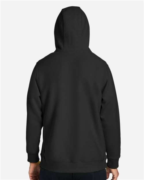 Team 365 Unisex Zone HydroSport™ Heavyweight Quarter-Zip Hooded Sweatshirt - TT97 Black