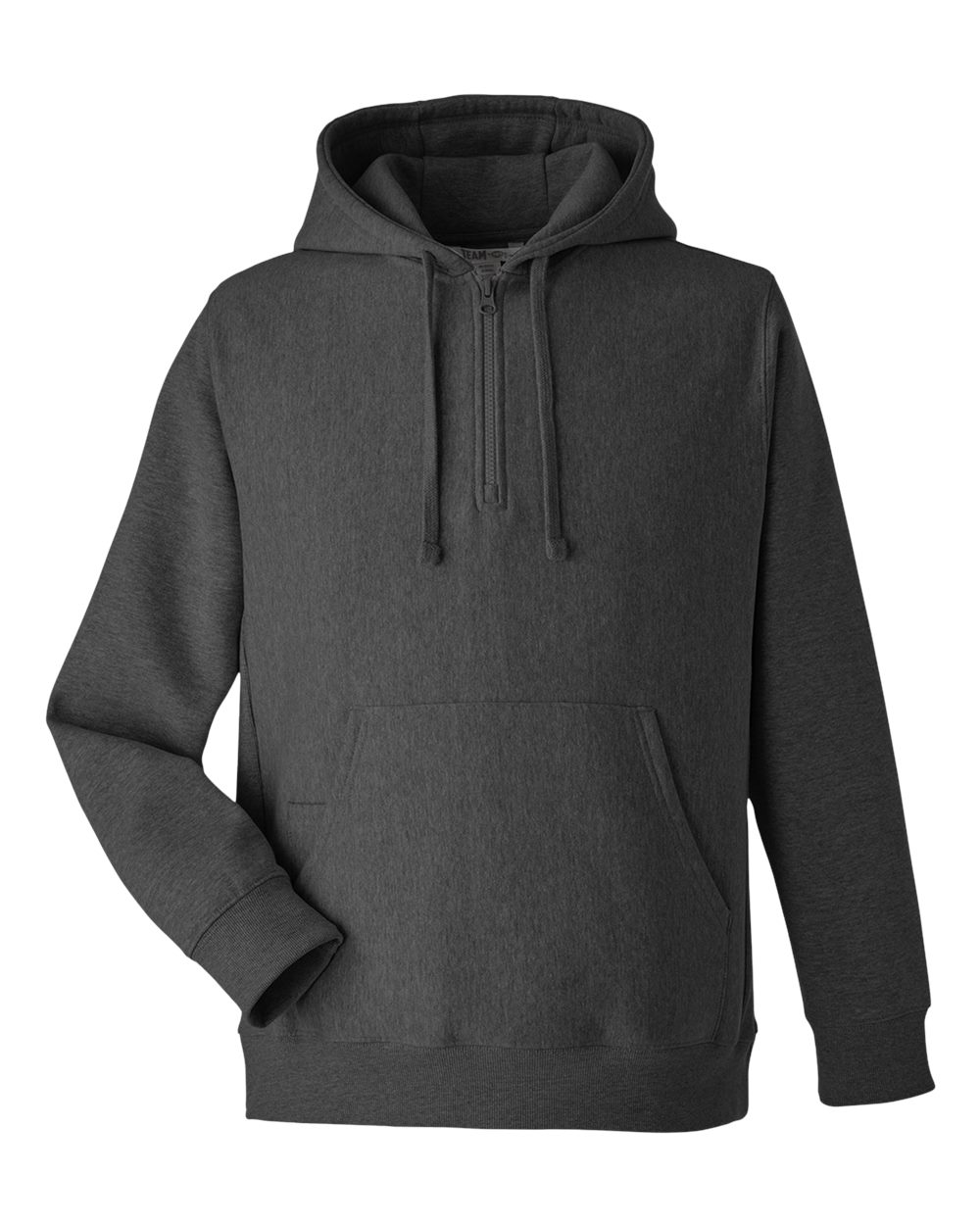 Team 365 Unisex Zone HydroSport™ Heavyweight Quarter-Zip Hooded Sweatshirt - TT97 Dark Grey Heather