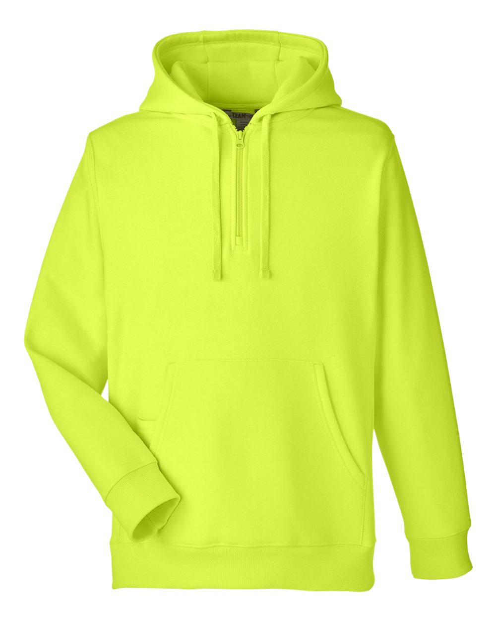 Team 365 Unisex Zone HydroSport™ Heavyweight Quarter-Zip Hooded Sweatshirt - TT97 Safety Yellow