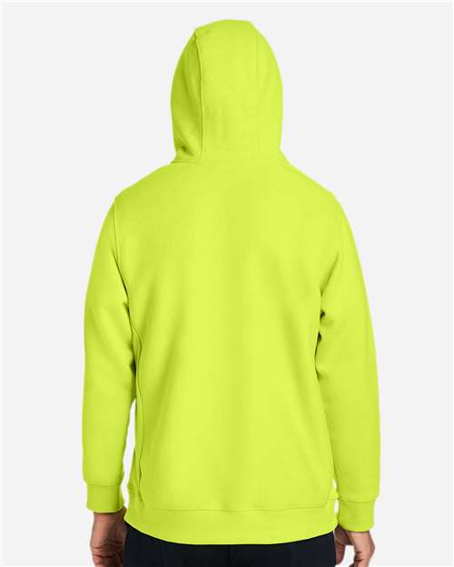Team 365 Unisex Zone HydroSport™ Heavyweight Quarter-Zip Hooded Sweatshirt - TT97 Safety Yellow
