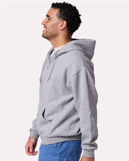 JERZEES Unisex Rugged Full-Zip Hooded Sweatshirt - Z12MR Athletic Heather