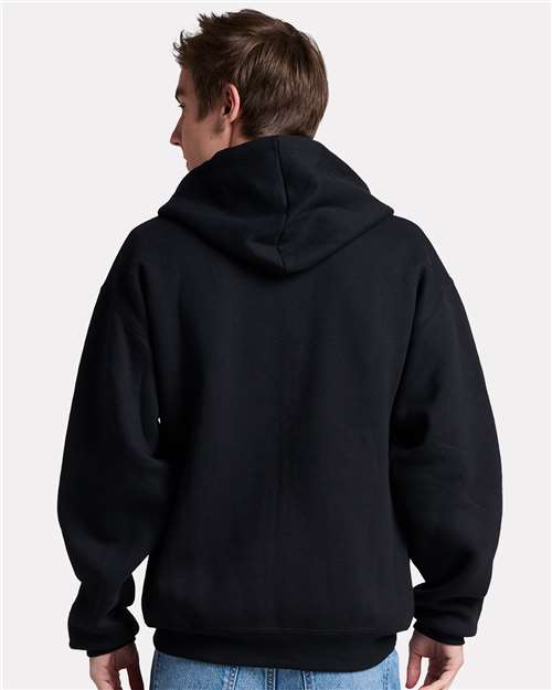 JERZEES Unisex Rugged Full-Zip Hooded Sweatshirt - Z12MR Black Ink