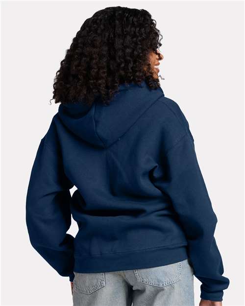JERZEES Unisex Rugged Full-Zip Hooded Sweatshirt - Z12MR Washed Navy