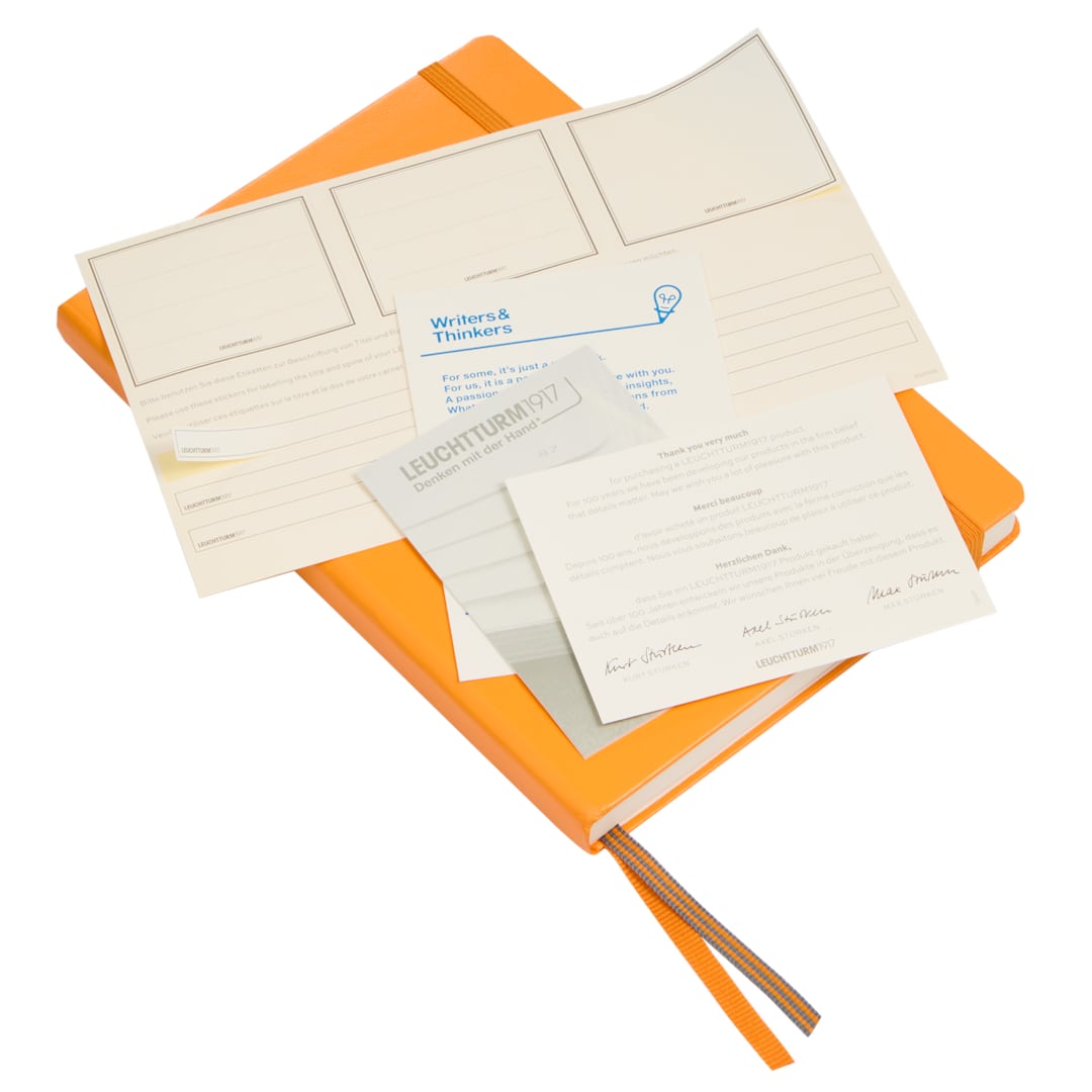 Leuchtturm1917 LEUCHTTURM1917 5.75&quot; x 8.25&quot; Hardcover Notebook - 0917-01 Orange