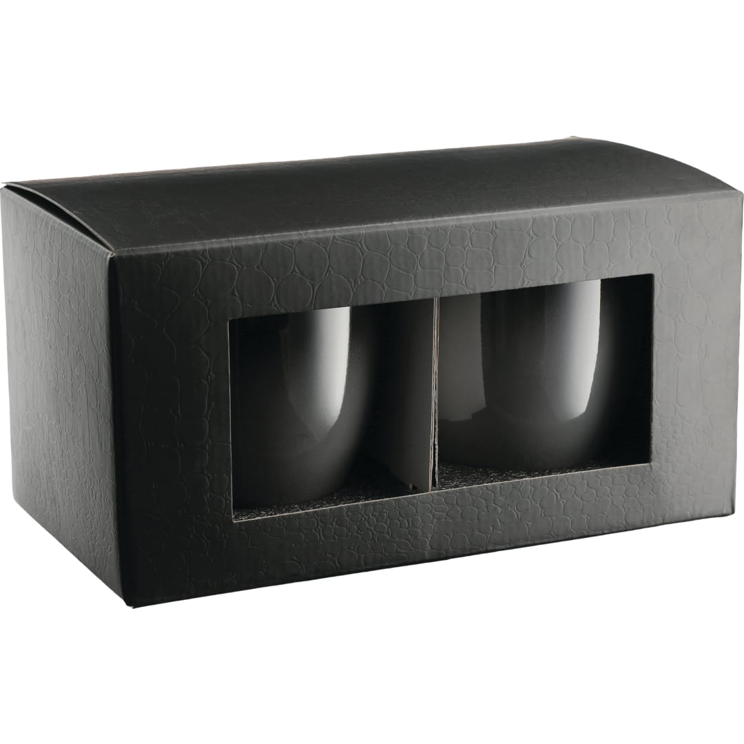 Bistro Ceramic Mug 2 in 1 Gift Set - 1628-05 Black