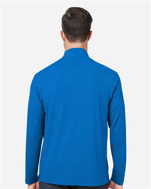 Devon & Jones Men's Raleigh Stretch Quarter-Zip Pullover - DG425 French Blue