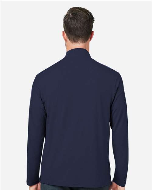 Devon & Jones Men's Raleigh Stretch Quarter-Zip Pullover - DG425 Navy