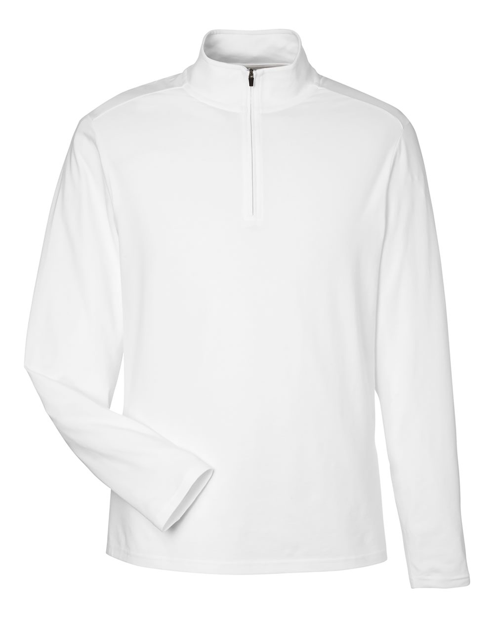 Devon & Jones Men's Raleigh Stretch Quarter-Zip Pullover - DG425 White