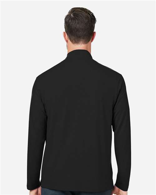 Devon & Jones Men's Raleigh Stretch Quarter-Zip Pullover - DG425 Black