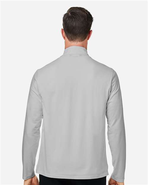 Devon & Jones Men's Raleigh Stretch Quarter-Zip Pullover - DG425 Grey