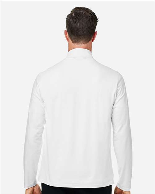 Devon & Jones Men's Raleigh Stretch Quarter-Zip Pullover - DG425 White