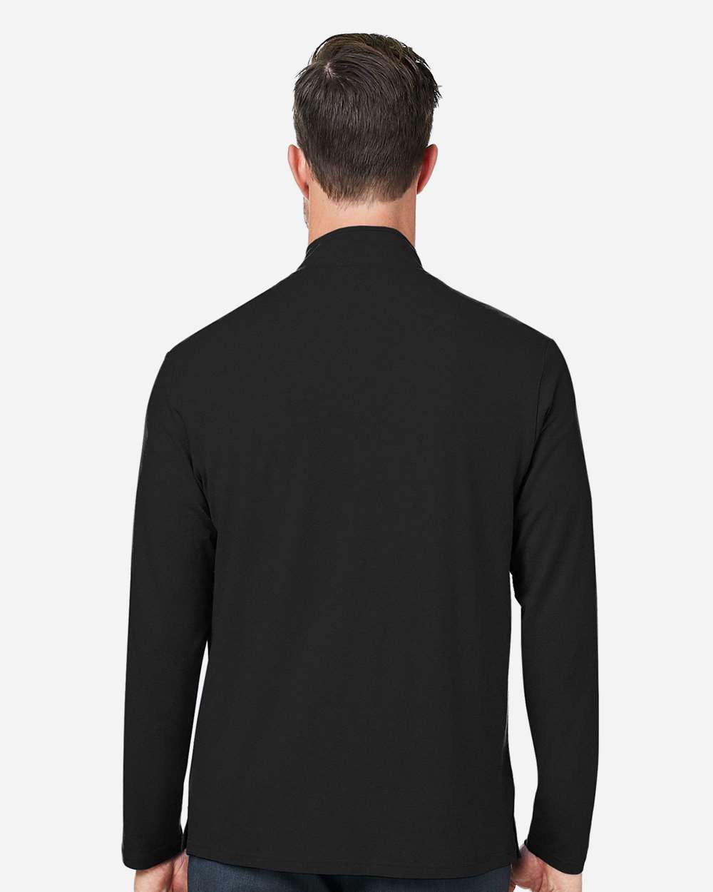 Devon & Jones Men's Raleigh Stretch Quarter-Zip Pullover - DG425 Black