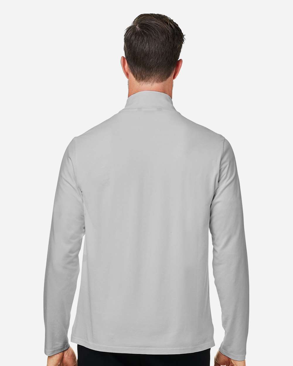 Devon & Jones Men's Raleigh Stretch Quarter-Zip Pullover - DG425 Grey