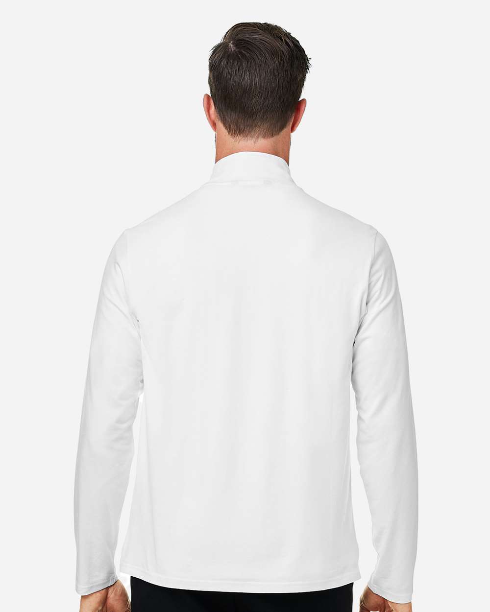 Devon & Jones Men's Raleigh Stretch Quarter-Zip Pullover - DG425 White