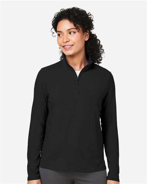 Devon & Jones Women's Raleigh Stretch Quarter-Zip Pullover - DG425W Black