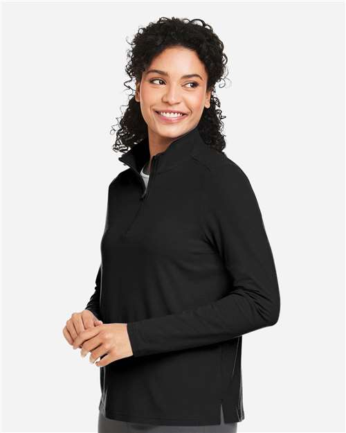 Devon & Jones Women's Raleigh Stretch Quarter-Zip Pullover - DG425W Black