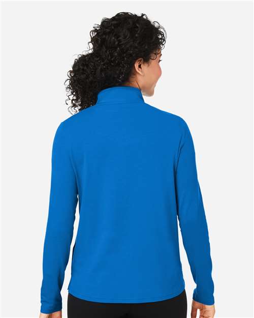 Devon & Jones Women's Raleigh Stretch Quarter-Zip Pullover - DG425W French Blue