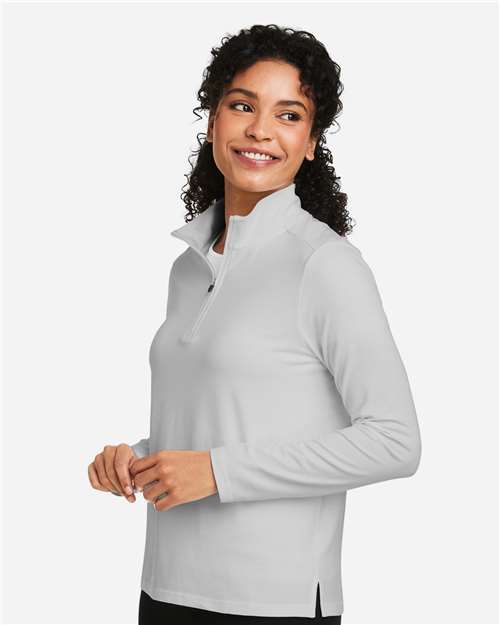 Devon & Jones Women's Raleigh Stretch Quarter-Zip Pullover - DG425W Grey