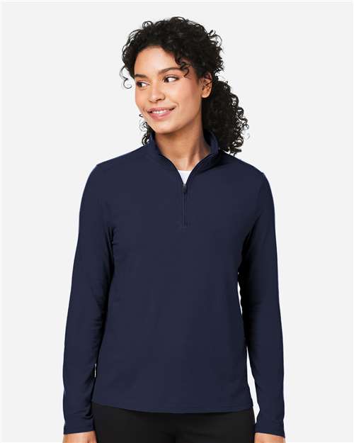 Devon & Jones Women's Raleigh Stretch Quarter-Zip Pullover - DG425W Navy