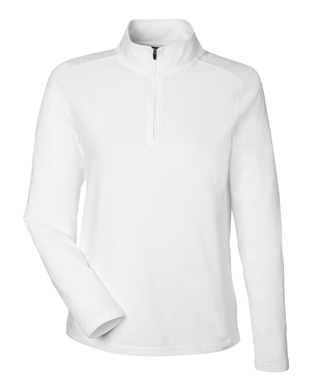Devon & Jones Women's Raleigh Stretch Quarter-Zip Pullover - DG425W White