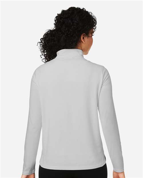 Devon & Jones Women's Raleigh Stretch Quarter-Zip Pullover - DG425W Grey
