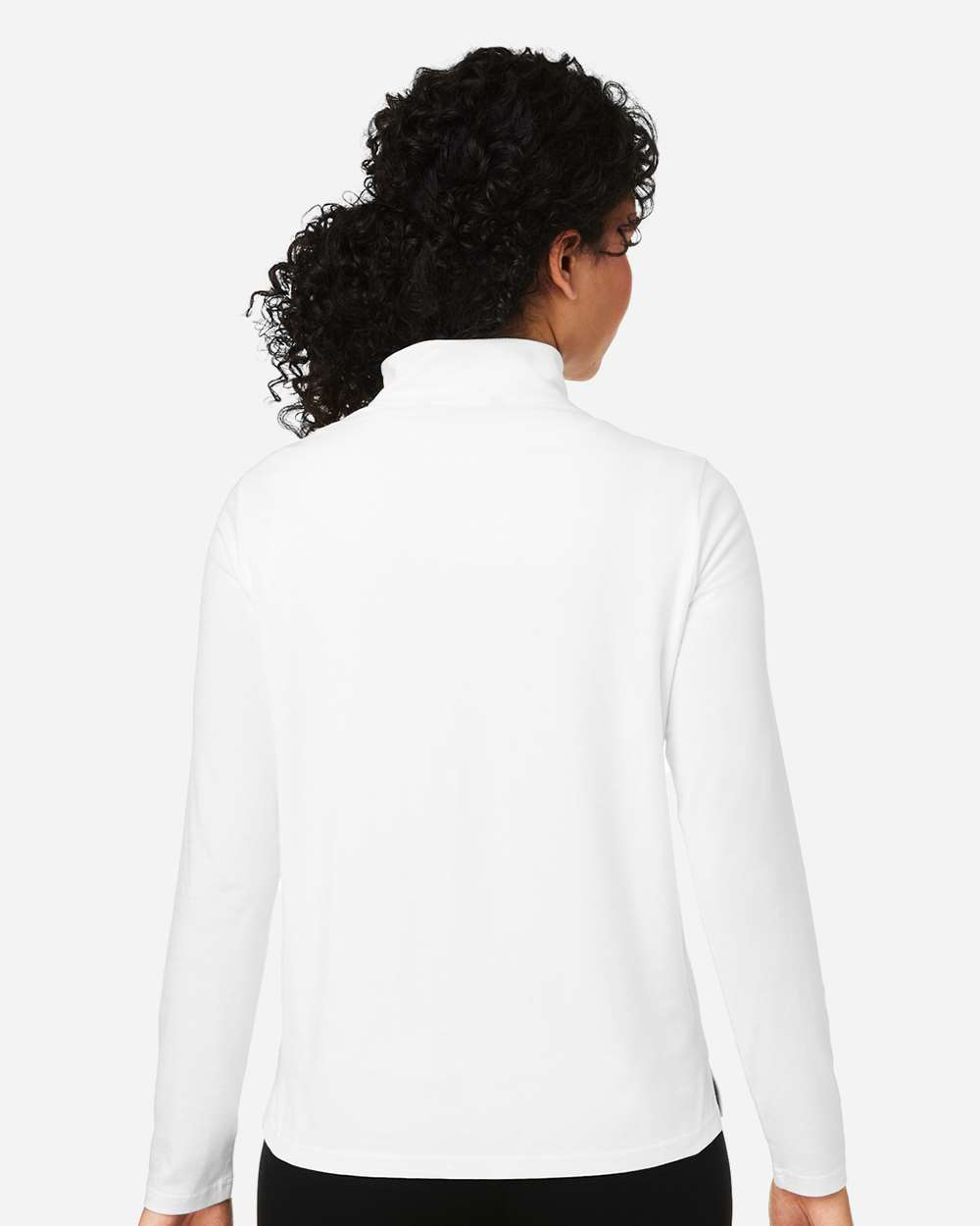 Devon & Jones Women's Raleigh Stretch Quarter-Zip Pullover - DG425W White