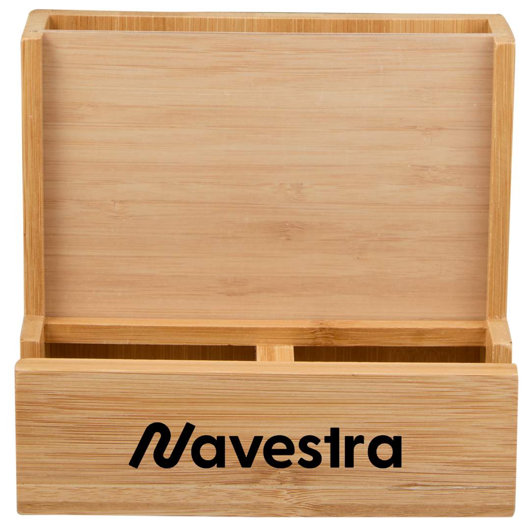 FSC&#174; 100% Bamboo Photo Frame Desktop Organizer - SM-9035 Natural