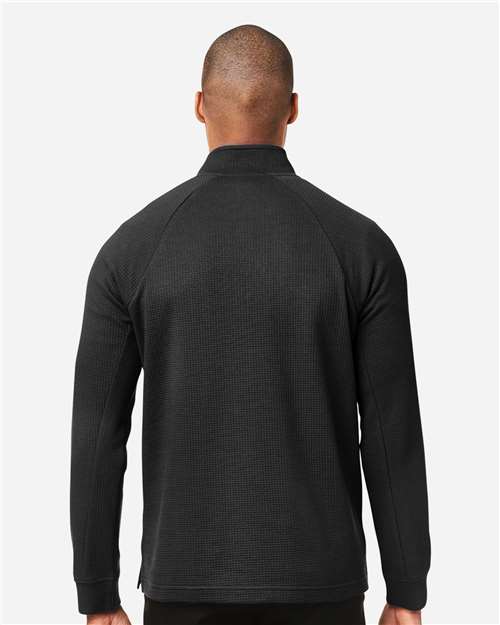 North End Men's Rhythm Waffle Quarter-Zip Pullover - NE200 Black
