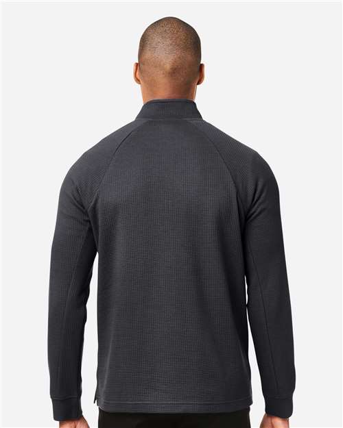 North End Men's Rhythm Waffle Quarter-Zip Pullover - NE200 Carbon
