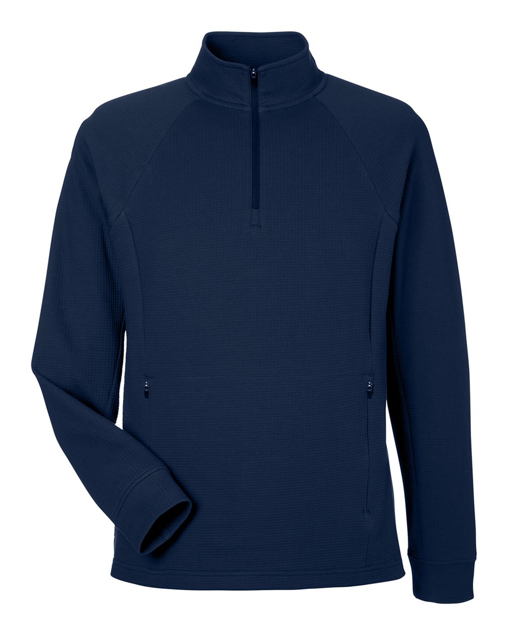 North End Men's Rhythm Waffle Quarter-Zip Pullover - NE200 Classic Navy